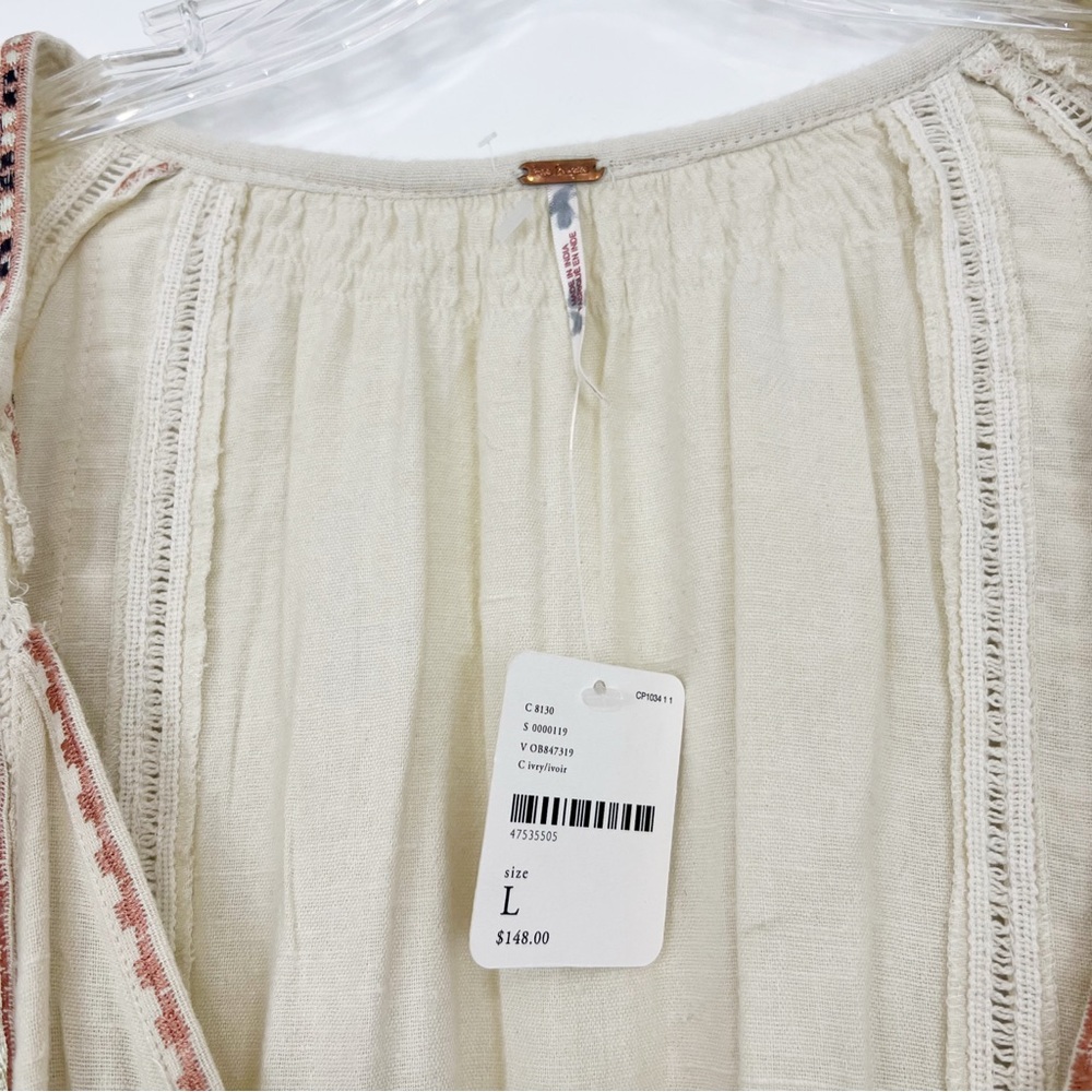 Free People All My Life Mini Dress in Ivory NWT Size Large - Picture 10 of 11